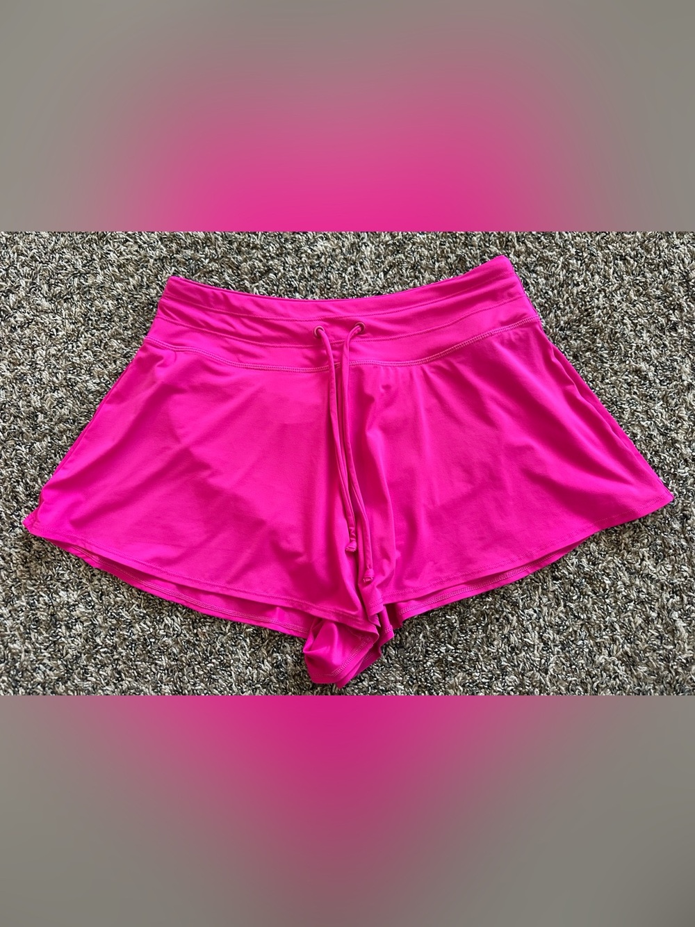 CRZ YOGA Women's High Rise Flowy Lined Swim Board Shorts size medium